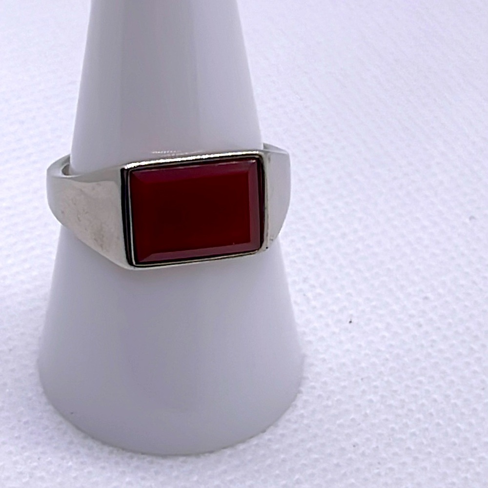 Miansai Lennox Agate And Sterling Silver Ring